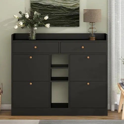Bellemave® Multifunctional 2 - Tier Shoe Storage Organizer with 4 Flip Drawers - Bellemave