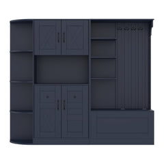 Bellemave® Multifunctional Hall Tree with Bench & Shoe Storage, Hooks - Bellemave