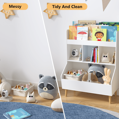 Bellemave® Multifunctional Kids Bookshelf and Toy Storage with Legs - Bellemave