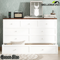 Bellemave® Murphy Bed Cabinet with Charging Station & Storage Drawer - Bellemave