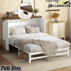 Bellemave® Murphy Bed Cabinet with Charging Station & Storage Drawer - Bellemave