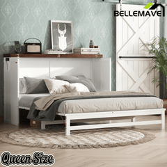 Bellemave® Murphy Bed Cabinet with Charging Station & Storage Drawer - Bellemave