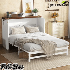 Bellemave® Murphy Bed Cabinet with Charging Station & Storage Drawer - Bellemave
