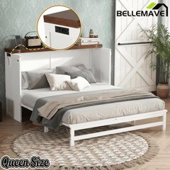 Bellemave® Murphy Bed Cabinet with Charging Station & Storage Drawer - Bellemave