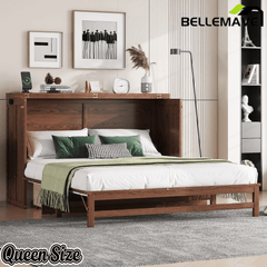 Bellemave® Murphy Bed Cabinet with Charging Station & Storage Drawer - Bellemave