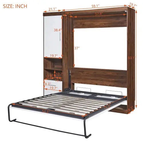 Bellemave® Murphy Bed Wall Bed with Cabinet - Bellemave