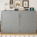 Bellemave® Murphy Bed Wall Bed with drawer and a set of Sockets & USB Ports, Pulley Structure Design - Bellemave