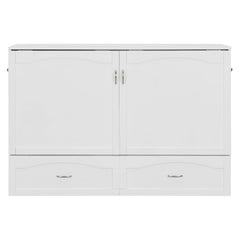 Bellemave® Murphy Bed Wall Bed with drawer and a set of Sockets & USB Ports, Pulley Structure Design - Bellemave