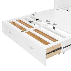 Bellemave® Murphy Bed Wall Bed with drawer and a set of Sockets & USB Ports, Pulley Structure Design - Bellemave