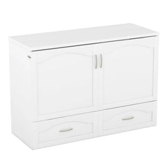 Bellemave® Murphy Bed Wall Bed with drawer and a set of Sockets & USB Ports, Pulley Structure Design - Bellemave