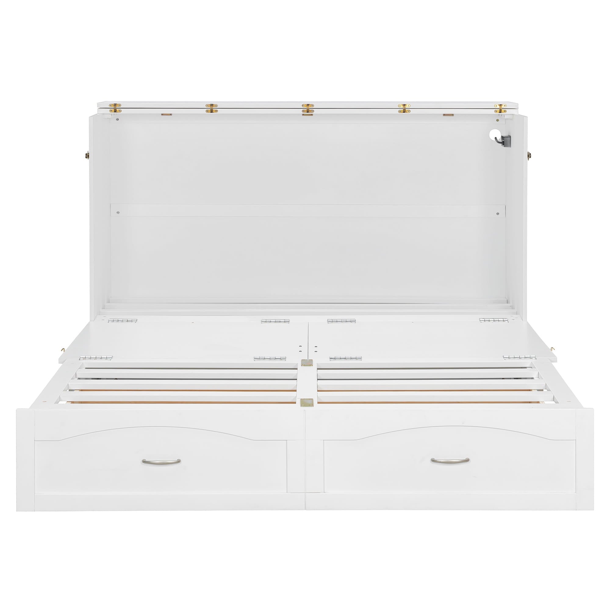 Bellemave® Murphy Bed Wall Bed with drawer and a set of Sockets & USB Ports, Pulley Structure Design - Bellemave