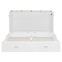 Bellemave® Murphy Bed Wall Bed with drawer and a set of Sockets & USB Ports, Pulley Structure Design - Bellemave