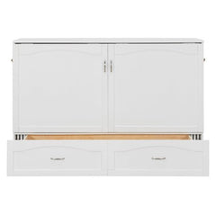 Bellemave® Murphy Bed Wall Bed with drawer and a set of Sockets & USB Ports, Pulley Structure Design - Bellemave