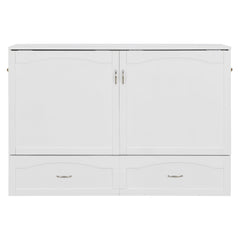 Bellemave® Murphy Bed Wall Bed with drawer and a set of Sockets & USB Ports, Pulley Structure Design - Bellemave