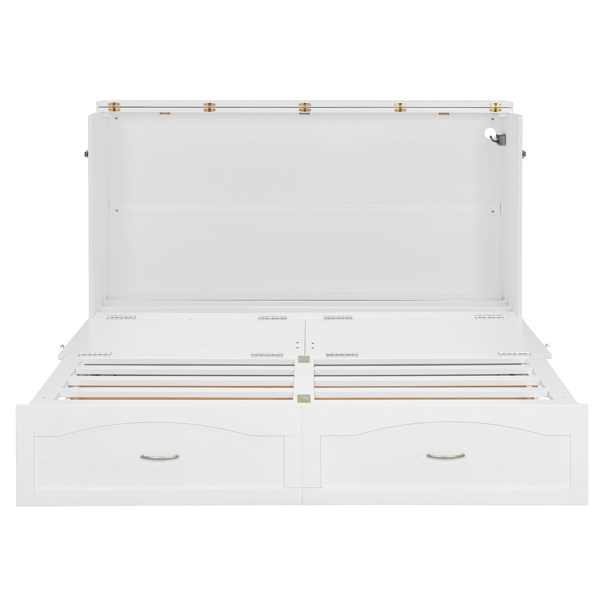 Bellemave® Murphy Bed Wall Bed with drawer and a set of Sockets & USB Ports, Pulley Structure Design - Bellemave