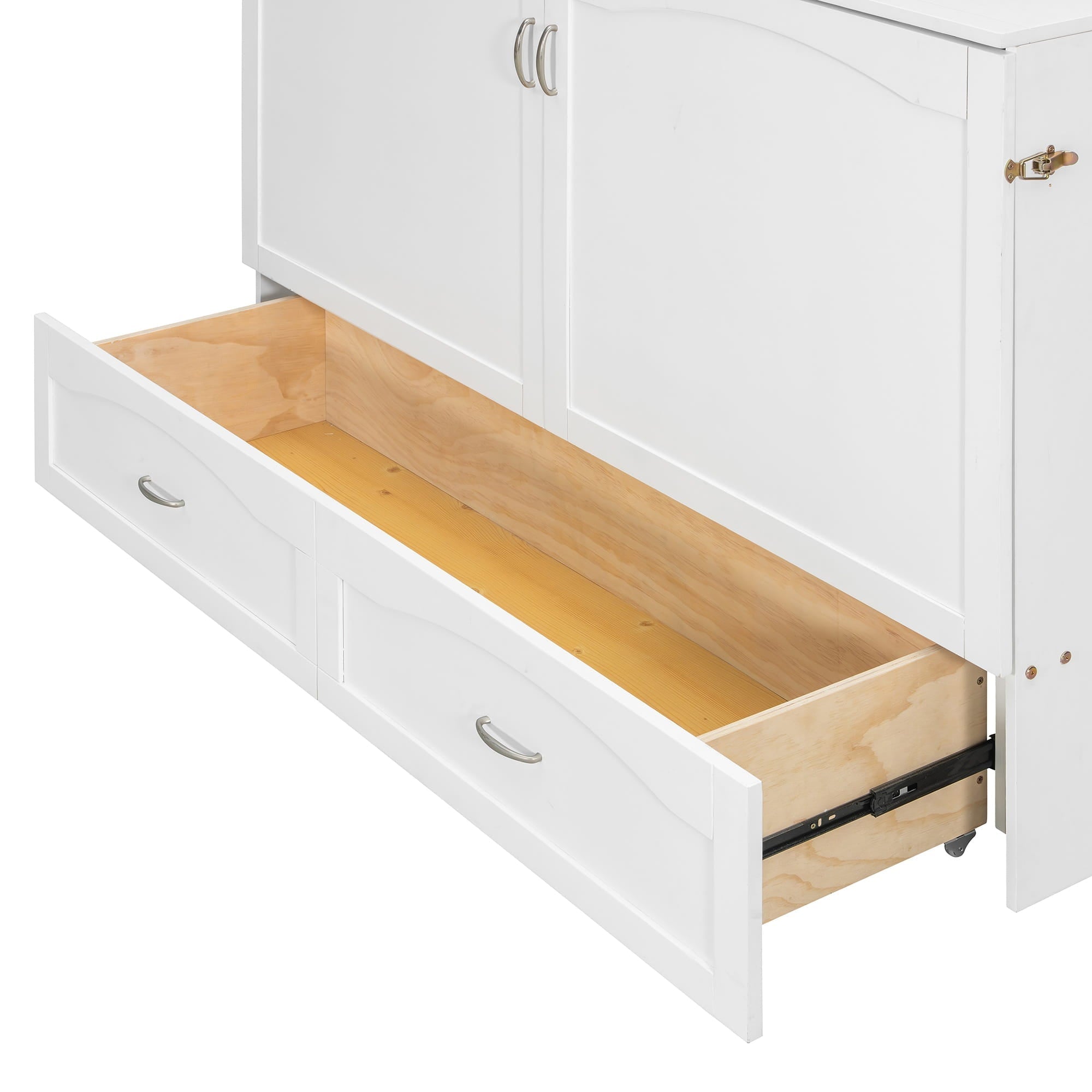Bellemave® Murphy Bed Wall Bed with drawer and a set of Sockets & USB Ports, Pulley Structure Design - Bellemave