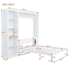 Bellemave® Murphy Bed Wall Bed with Shelves - Bellemave