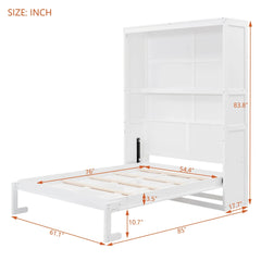 Bellemave® Murphy Bed Wall Bed with Shelves - Bellemave