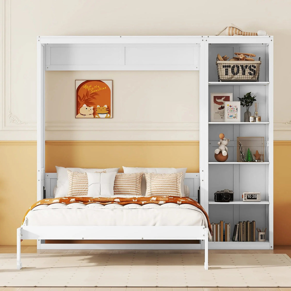 Bellemave® Murphy Bed Wall Bed with Shelves - Bellemave