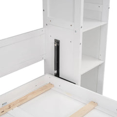 Bellemave® Murphy Bed Wall Bed with Shelves and LED Lights - Bellemave