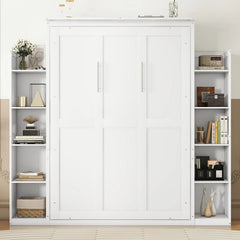 Bellemave® Murphy Bed Wall Bed with Shelves and LED Lights - Bellemave