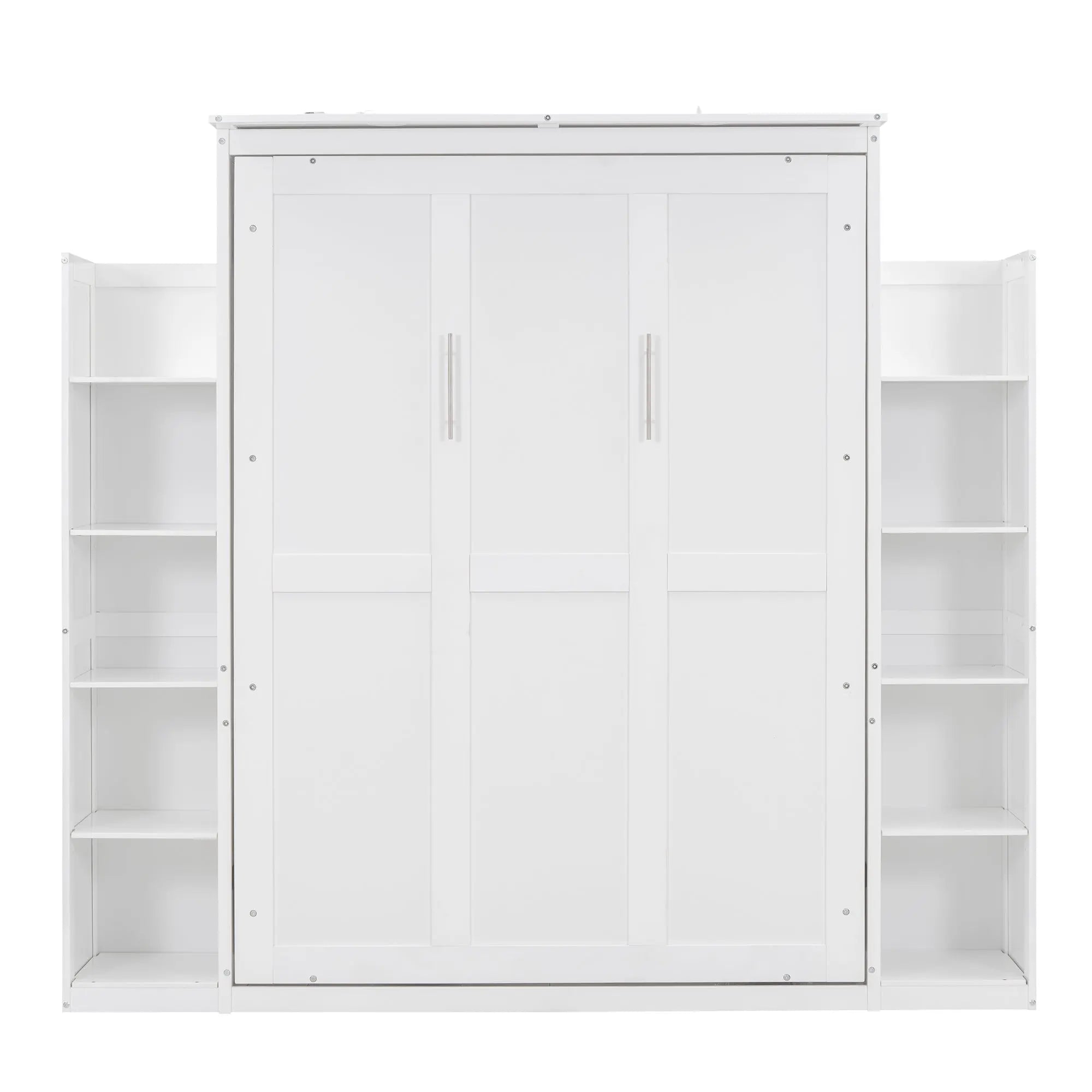 Bellemave® Murphy Bed Wall Bed with Shelves and LED Lights - Bellemave