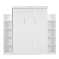 Bellemave® Murphy Bed Wall Bed with Shelves and LED Lights - Bellemave