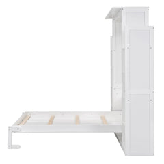 Bellemave® Murphy Bed Wall Bed with Shelves and LED Lights - Bellemave