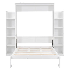 Bellemave® Murphy Bed Wall Bed with Shelves and LED Lights - Bellemave