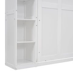 Bellemave® Murphy Bed Wall Bed with Shelves and LED Lights - Bellemave
