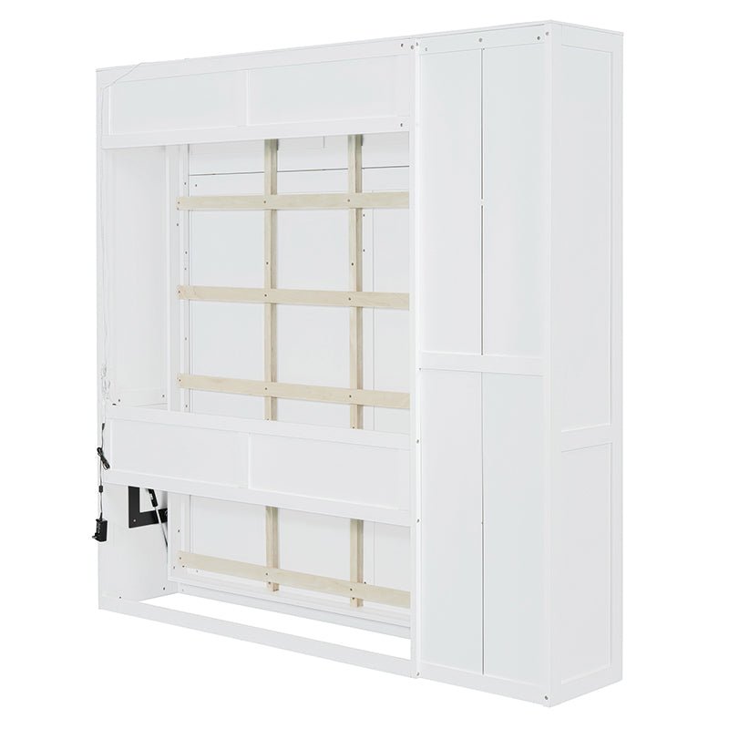 Bellemave® Murphy Bed Wall Bed with Shelves, Drawers and LED Lights - Bellemave