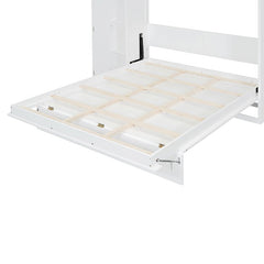 Bellemave® Murphy Bed Wall Bed with Shelves, Drawers and LED Lights - Bellemave