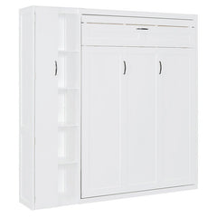 Bellemave® Murphy Bed Wall Bed with Shelves, Drawers and LED Lights - Bellemave