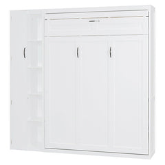 Bellemave® Murphy Bed Wall Bed with Shelves, Drawers and LED Lights - Bellemave
