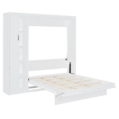 Bellemave® Murphy Bed Wall Bed with Shelves, Drawers and LED Lights - Bellemave