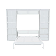 Bellemave® Murphy Bed with Desk and Bookshelf - Bellemave