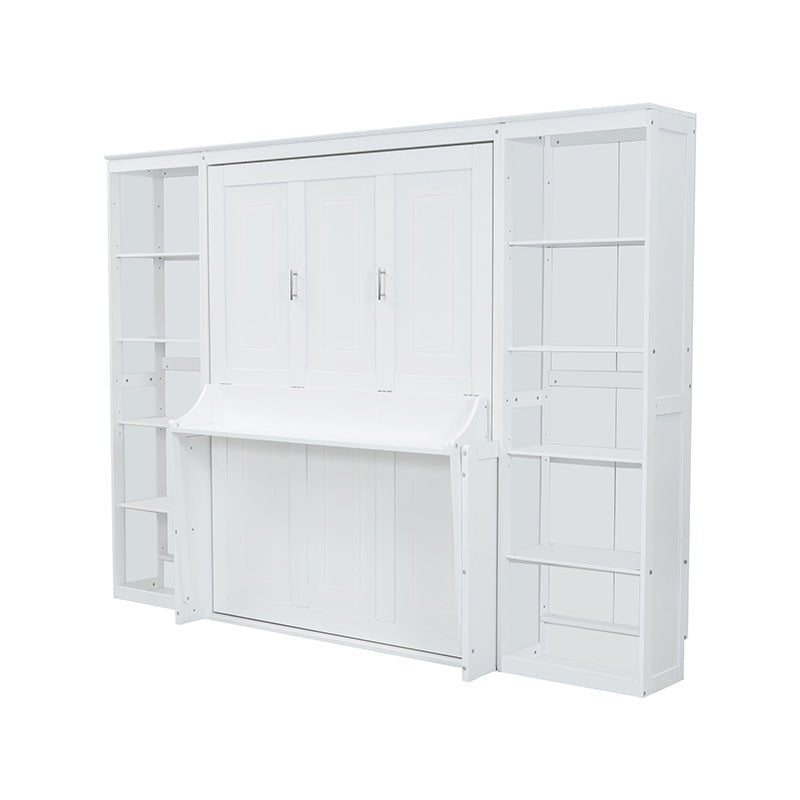 Bellemave® Murphy Bed with Desk and Bookshelf - Bellemave