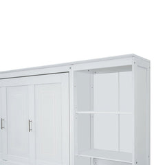 Bellemave® Murphy Bed with Desk and Bookshelf - Bellemave