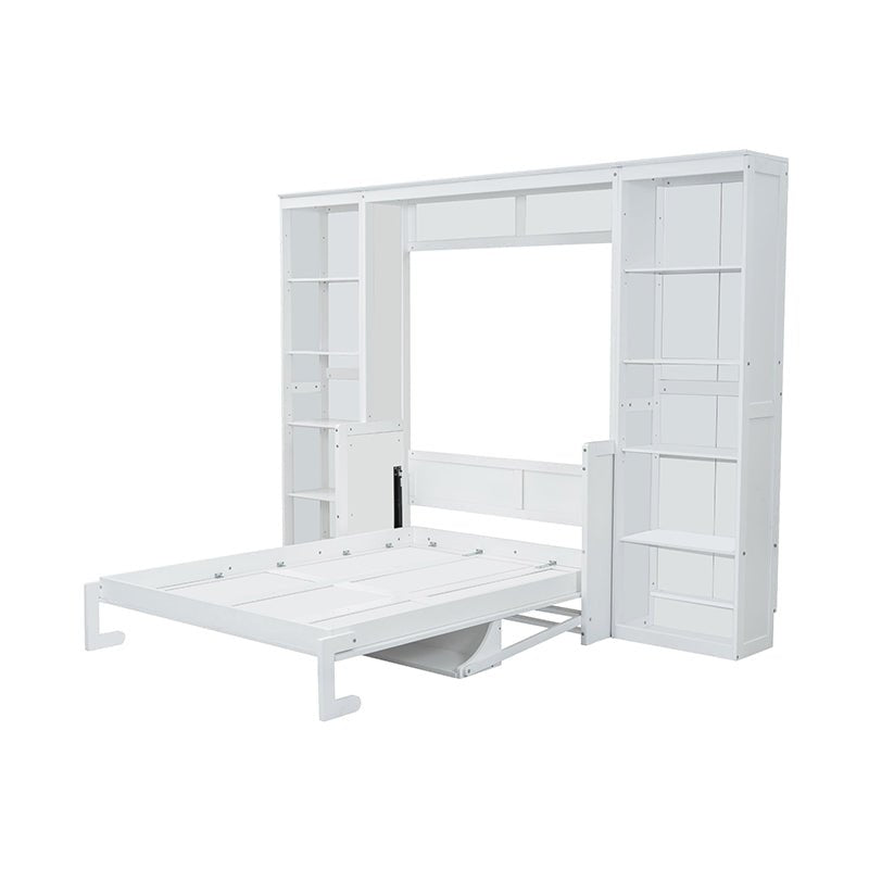 Bellemave® Murphy Bed with Desk and Bookshelf - Bellemave