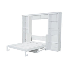 Bellemave® Murphy Bed with Desk and Bookshelf - Bellemave