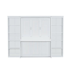 Bellemave® Murphy Bed with Desk and Bookshelf - Bellemave