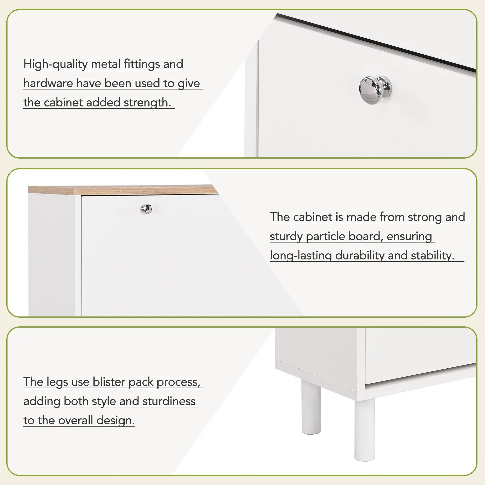 Bellemave® Narrow Design Shoe Cabinet with 3 Flip Drawers,3 Hooks and Adjustable Panel - Bellemave