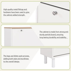 Bellemave® Narrow Design Shoe Cabinet with 3 Flip Drawers,3 Hooks and Adjustable Panel - Bellemave