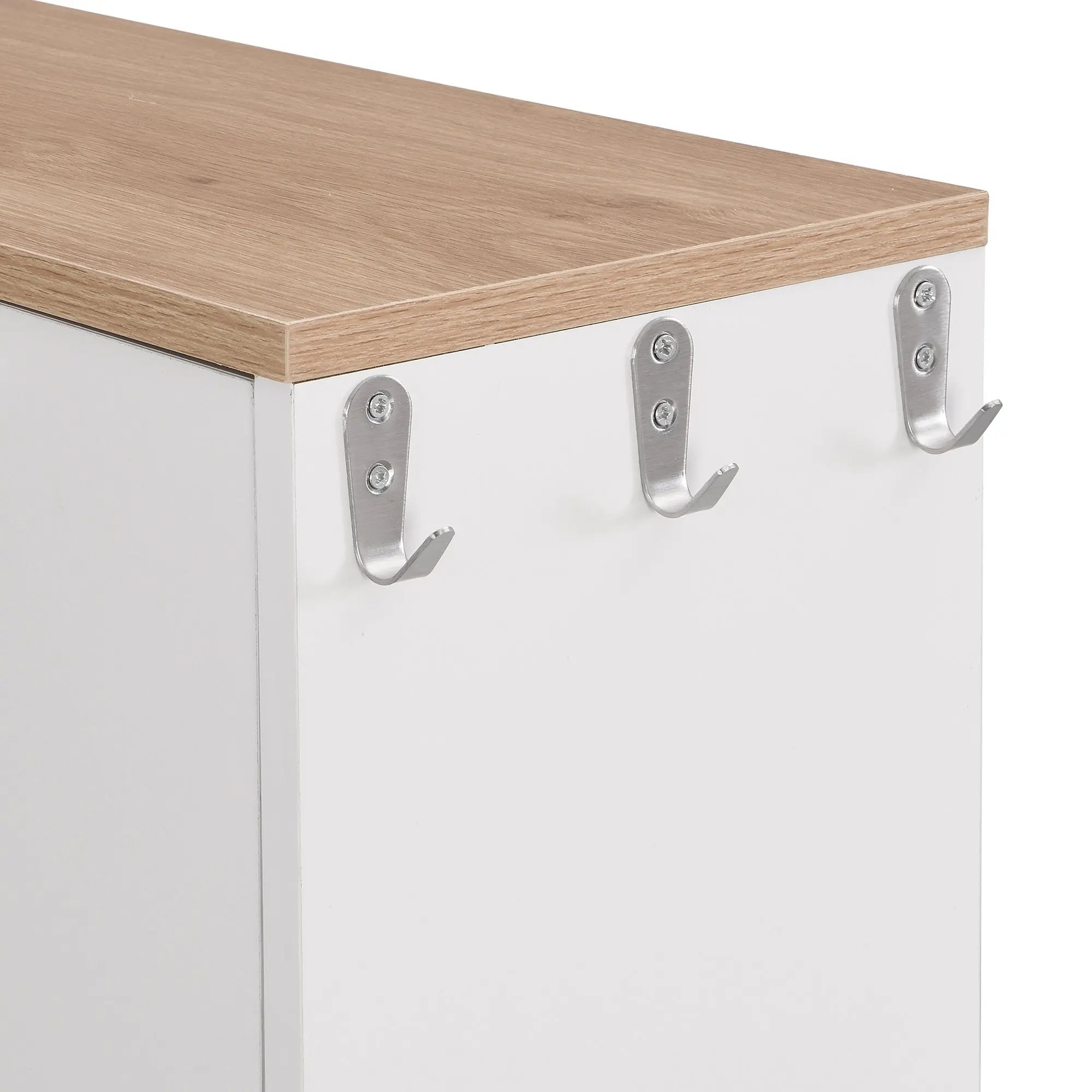 Bellemave® Narrow Design Shoe Cabinet with 3 Flip Drawers,3 Hooks and Adjustable Panel - Bellemave