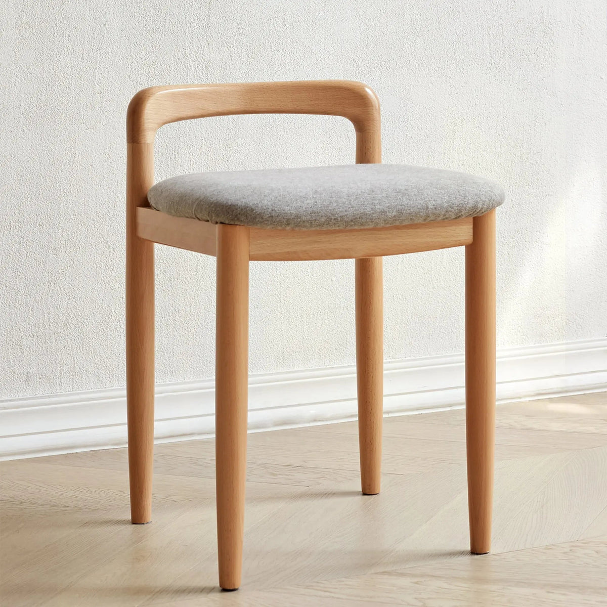Bellemave® Natural Beech Wood Makeup Stool Bed Bench - Bellemave