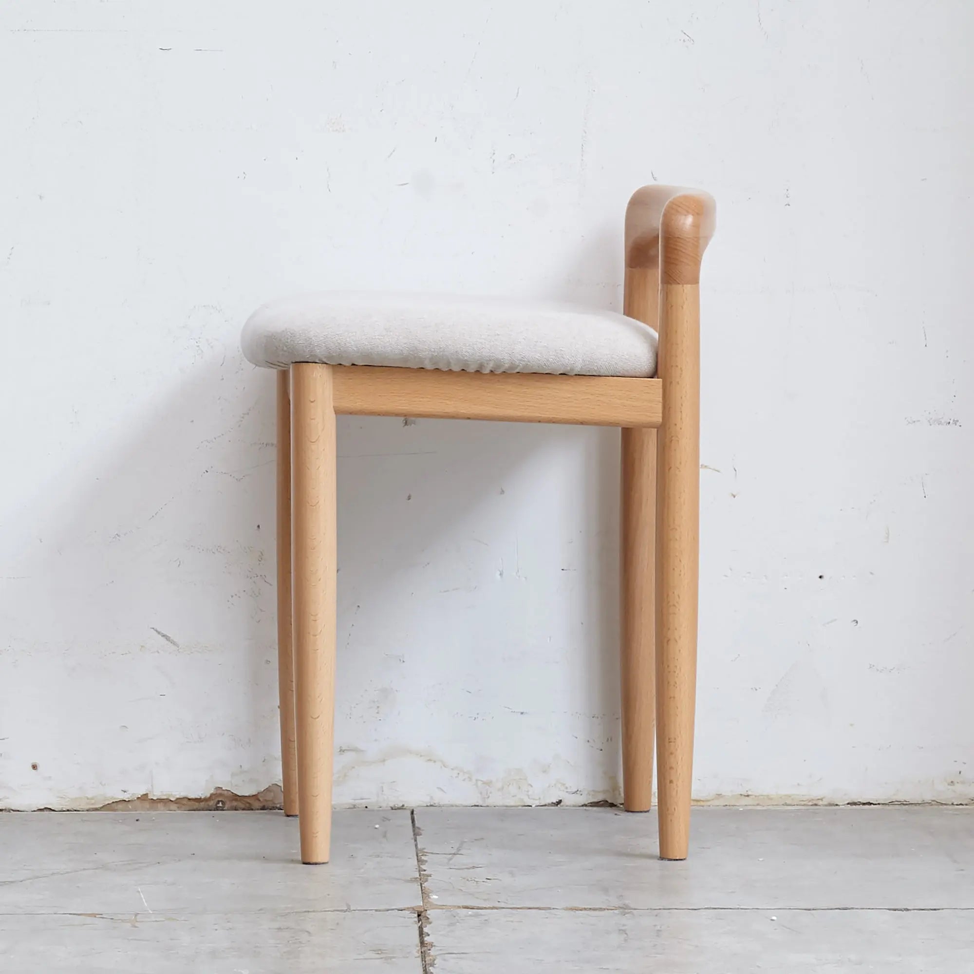 Bellemave® Natural Beech Wood Makeup Stool Bed Bench - Bellemave