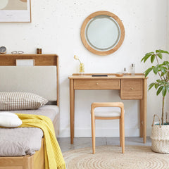 Bellemave® Natural Beech Wood Makeup Stool Bed Bench - Bellemave