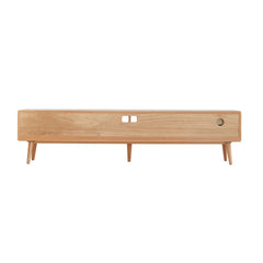 Bellemave® North America A Grade Solid Beech TV Cabinet with Two Drawer - Bellemave