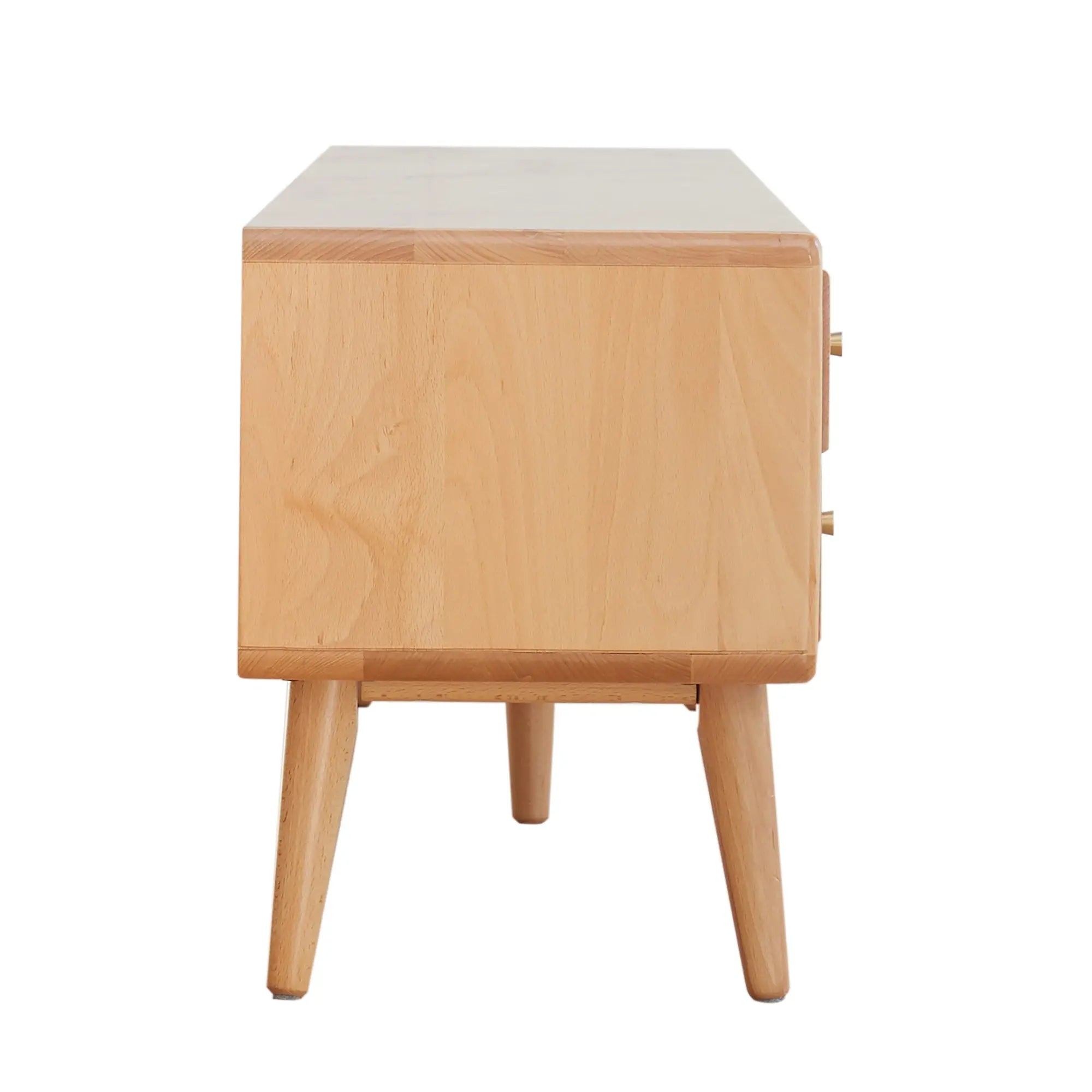 Bellemave® North America A Grade Solid Beech TV Cabinet with Two Drawer - Bellemave