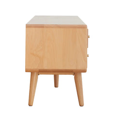 Bellemave® North America A Grade Solid Beech TV Cabinet with Two Drawer - Bellemave